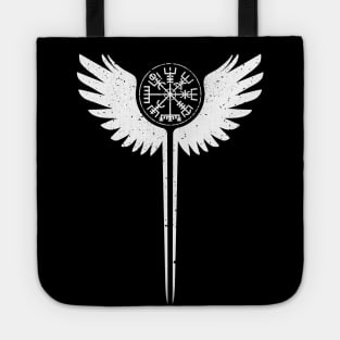 Valkyrie Symbol Vegvisir Odin Wings Vikings Asgard Valhalla Tote