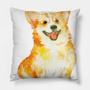 Pembroke Welsh Corgi Watercolor - Gift For Dog Lovers Pillow