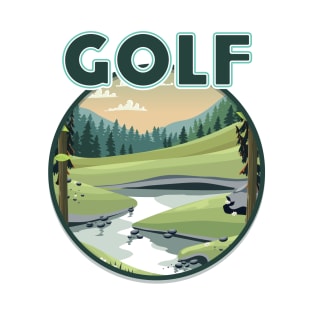 Golf retro Sports logo T-Shirt