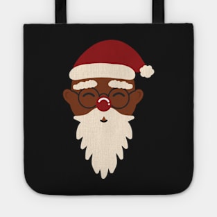 Cute Black Santa Claus African Indigenous Christmas Pattern Retro Scandinavian Aesthetic Tote