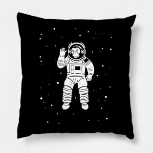 Monkey Astronaut in Space Pillow