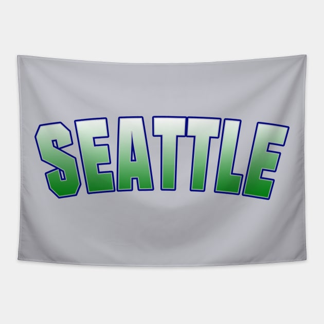 Vintage Seattle Seahawks Tapestry by BVHstudio