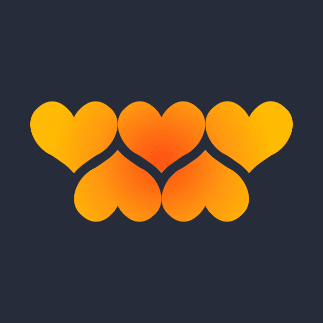 Hearts, Hearts, Hearts - Orange You Glad to See Me by RawSunArt