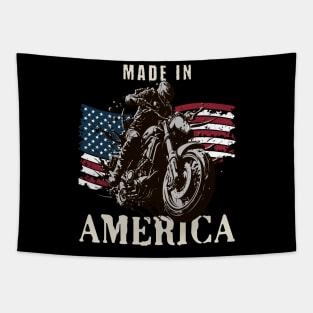 Made in America for American racing fans Mechanic Motorcycle Lover Enthusiast Gift Idea Tapestry