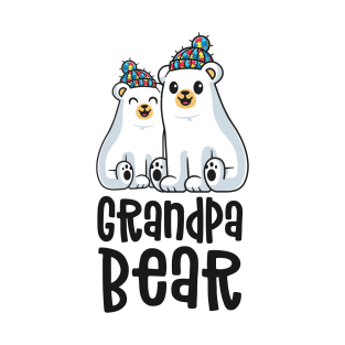 Grandpa Bear Matching Family Autism Awareness Gifts Puzzle T-Shirt