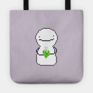 dream blob holding white tulip pixel art Tote