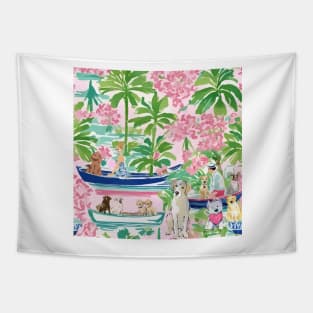 Summer outing, preppy seamless pattern Tapestry