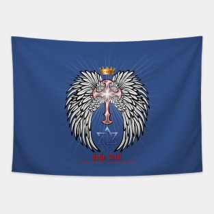 Winged Cross-Star1 Tapestry