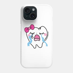 crying tooth cartoon Phone Case