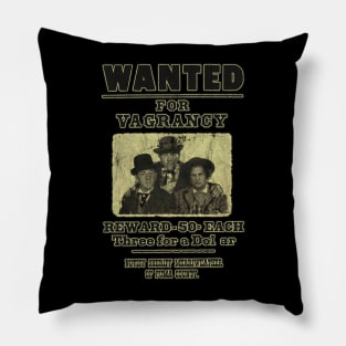 VINTAGE -  WANTED The Three Stooges For Vagrancy Pillow