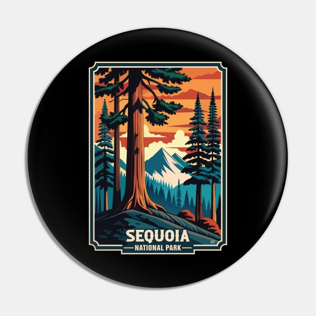 Retro Sequoia National Park Pin by Surrealcoin777