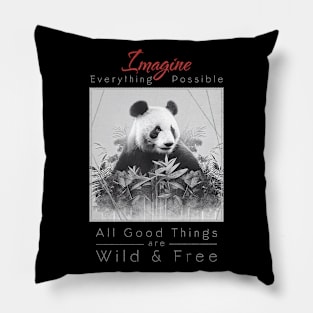 Panda Nature Outdoor Imagine Wild Free Pillow