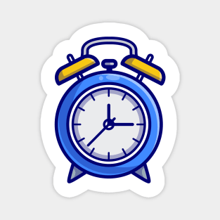 Alarm Clock Cartoon Illustration Magnet