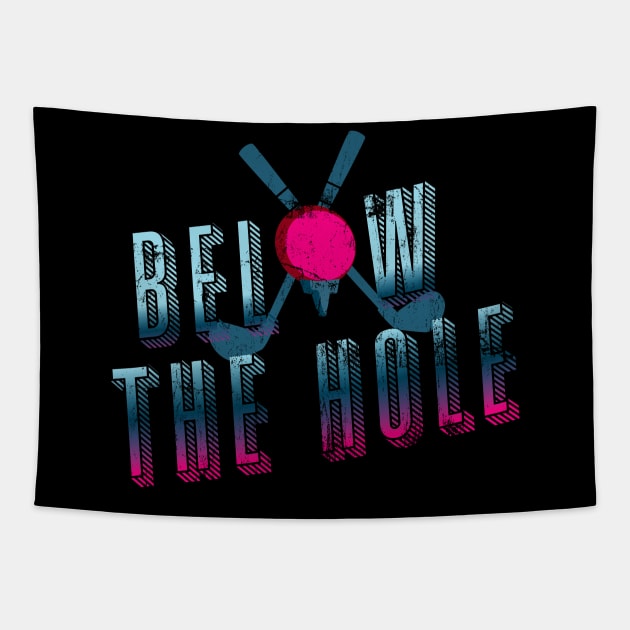 below the hole golf retro Tapestry by osvaldoport76