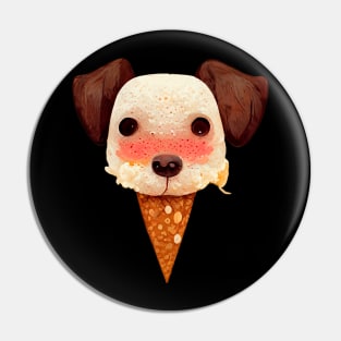 Cute Puppy IceCream Pin