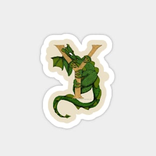 Green Dragon Letter Y 2023 Magnet