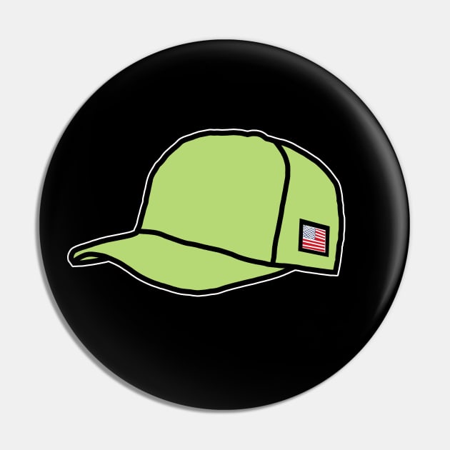 Trucker Hats Green Graphic Pin by ellenhenryart