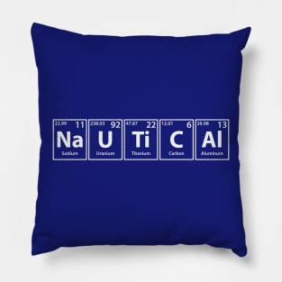 Nautical (Na-U-Ti-C-Al) Periodic Elements Spelling Pillow