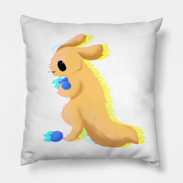 Glitched Slugcat Pillow by HuskyCannot