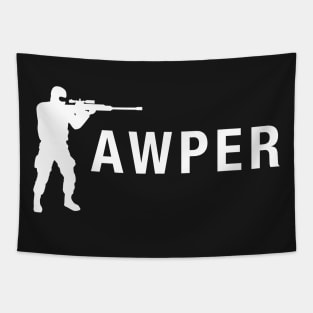 Sniper Awper CSGO PUBG Inspired Gaming Tapestry
