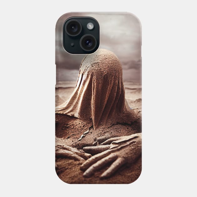 human figure made entirely out of sand crumbling Phone Case by VegatchuSaga