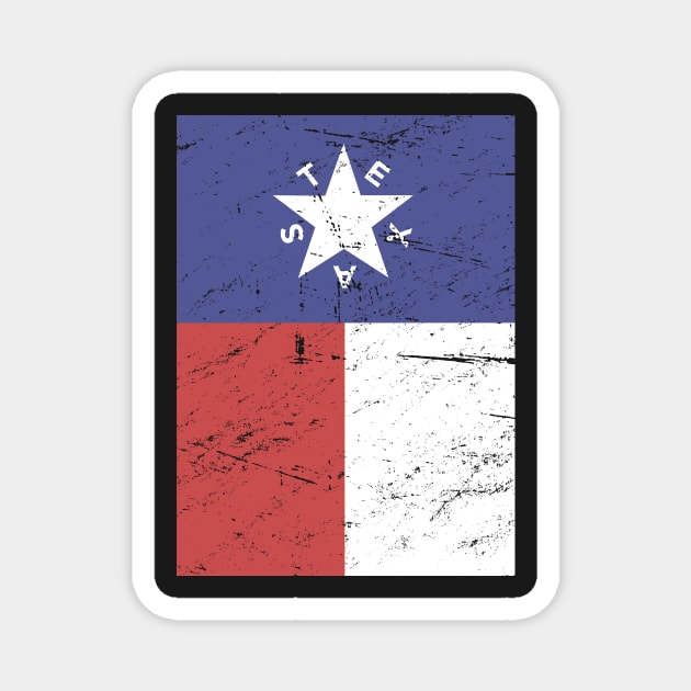 Retro Style Texas Flag Magnet by MeatMan