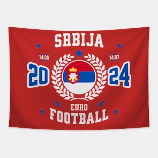 Serbian 2024 Soccer Fan Tapestry