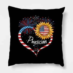 Patriotic Physician July 4Th American Flag He Pillow