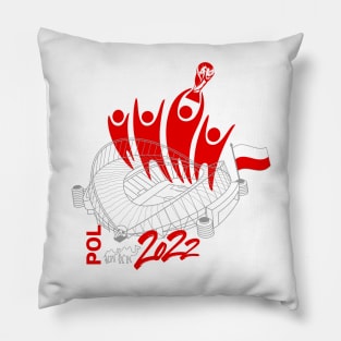 Poland World Cup Soccer 2022 Pillow