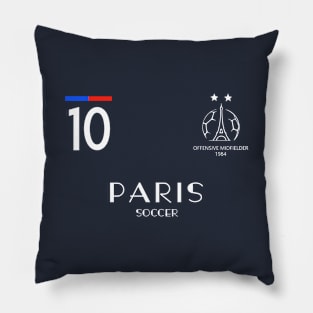 PARIS SOCCER Number 10 Offensive Midfielder Two Stars Pillow