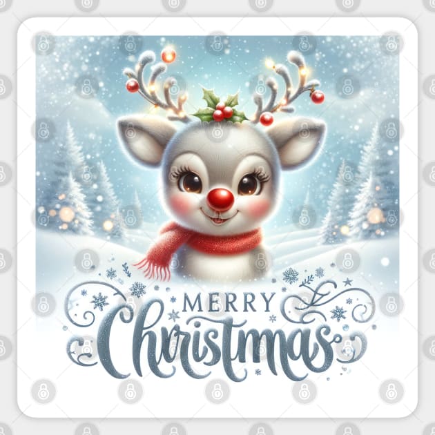 Merry Christmas From Rudolph - Merry Christmas From Rudolph - Sticker ...