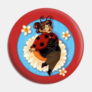 Ladybug and Buttercups Pin