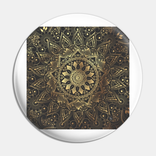 Elegant gold mandala artwork Pin by InovArtS