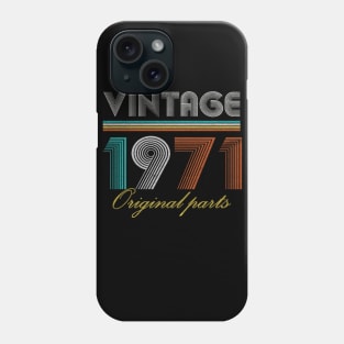 Vintage 1971 Retro 50 Year Old 50th Birthday Gift Men Women Phone Case