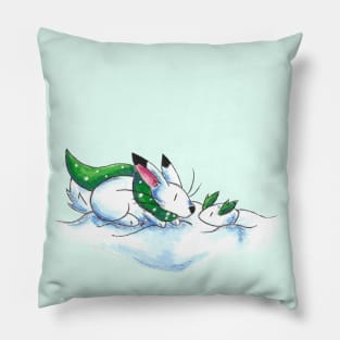 Winter Bunny Buddies Pillow