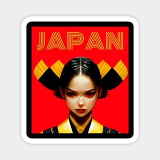 Japanese Geisha Kawaii Girl Magnet