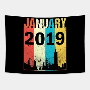 Born In January 2019 Shirt/1 Years Old Shirt / January 2019 / Born In 2019 / Born In January 2019 Gift / January Shirt / Tapestry
