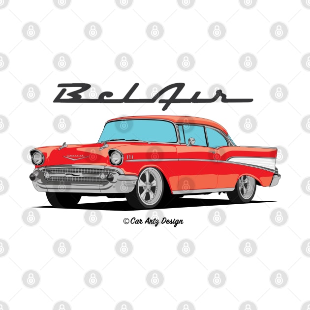 57 Bel Air Red by Car-Artz-Design