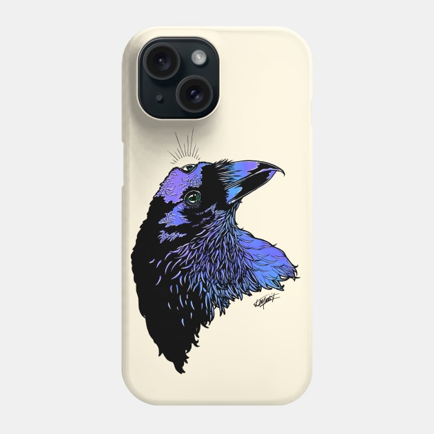 Three-Eyed Raven Phone Case by Indi Martin