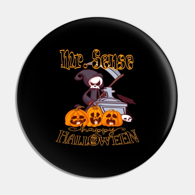 Pumpkin Halloween Witch Party Costume Gift Pin by DHdesignerPublic