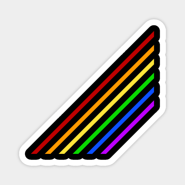 Rainbow Stripes Magnet by SJAdventures