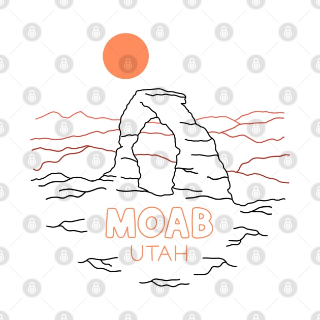 Moab Utah Line Art by Tebscooler