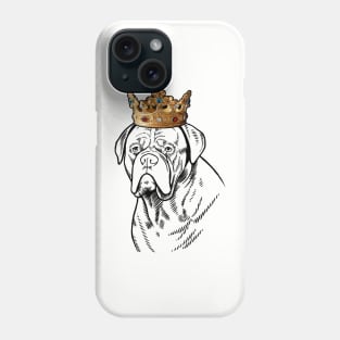 Dogue de Bordeaux Dog King Queen Wearing Crown Phone Case