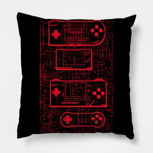 Neon Red handheld Gaming Controller Pillow