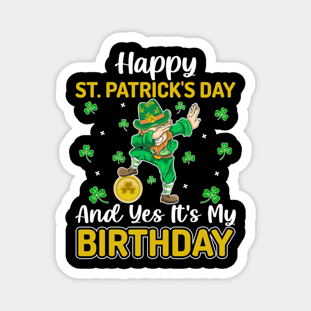 Happy St Patricks Day Birthday Leprechaun Magnet by freakys