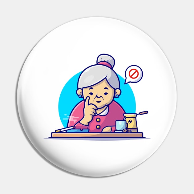 Cute Grandma Forbid Smoking Cartoon Vector Icon Illustration Pin by Catalyst Labs