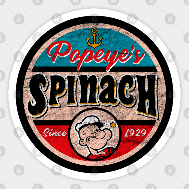 Popeye's Spinach Label