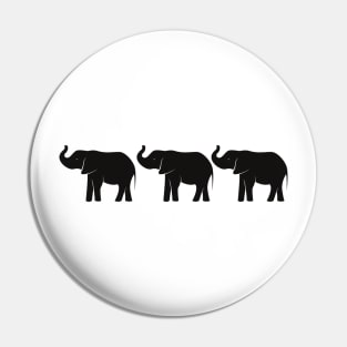 3 Elephants Pin