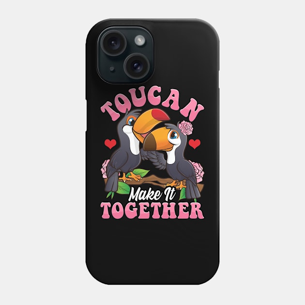 Toucan Make It Together Cute & Funny Bird Pun Phone Case by theperfectpresents