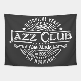 Vintage Jazz Club Style Tapestry